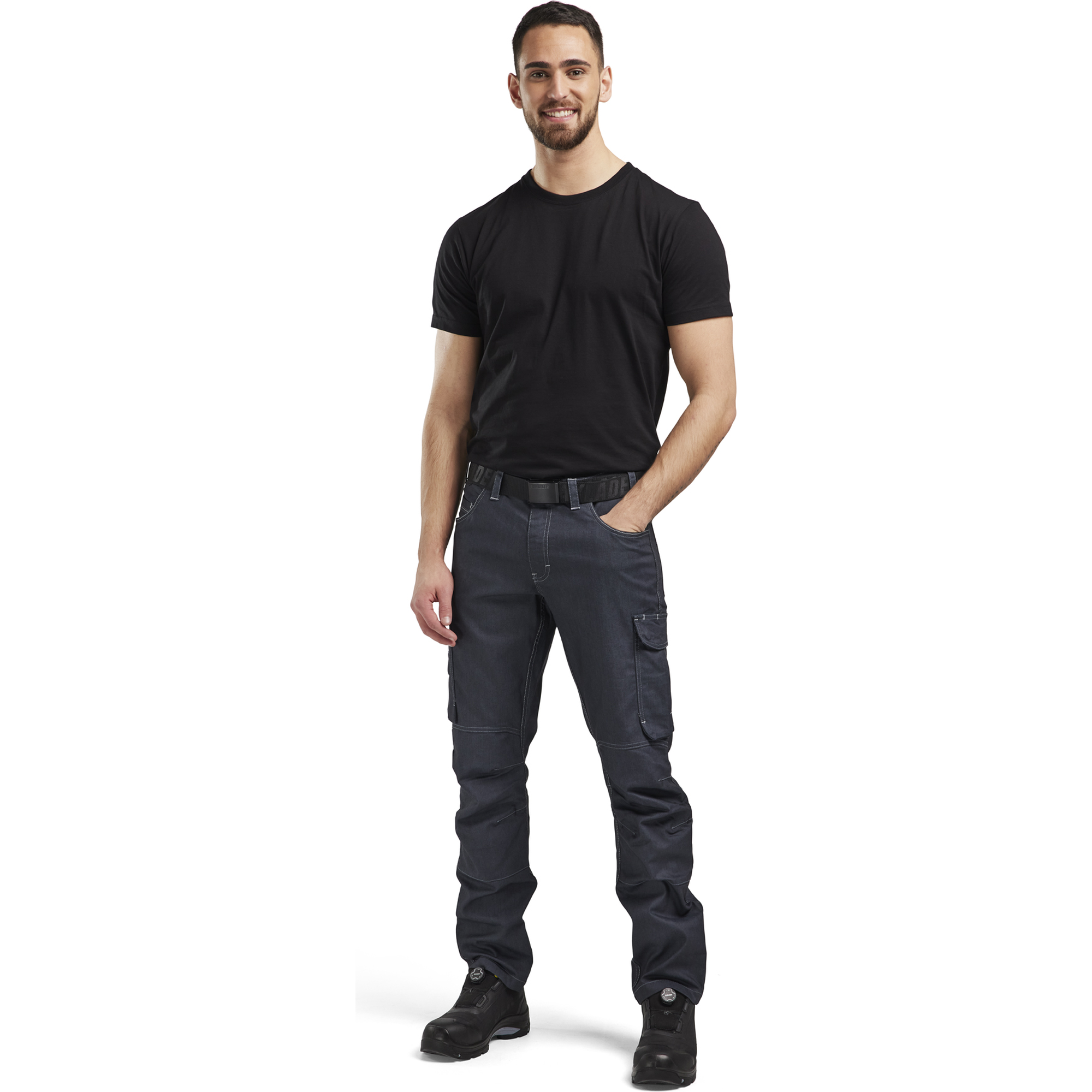 Blaklader Stretch Denim Work Trousers, Navy Blue (5)