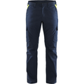 Blaklader Industry Stretch Work Trousers, Dark Navy/Yellow