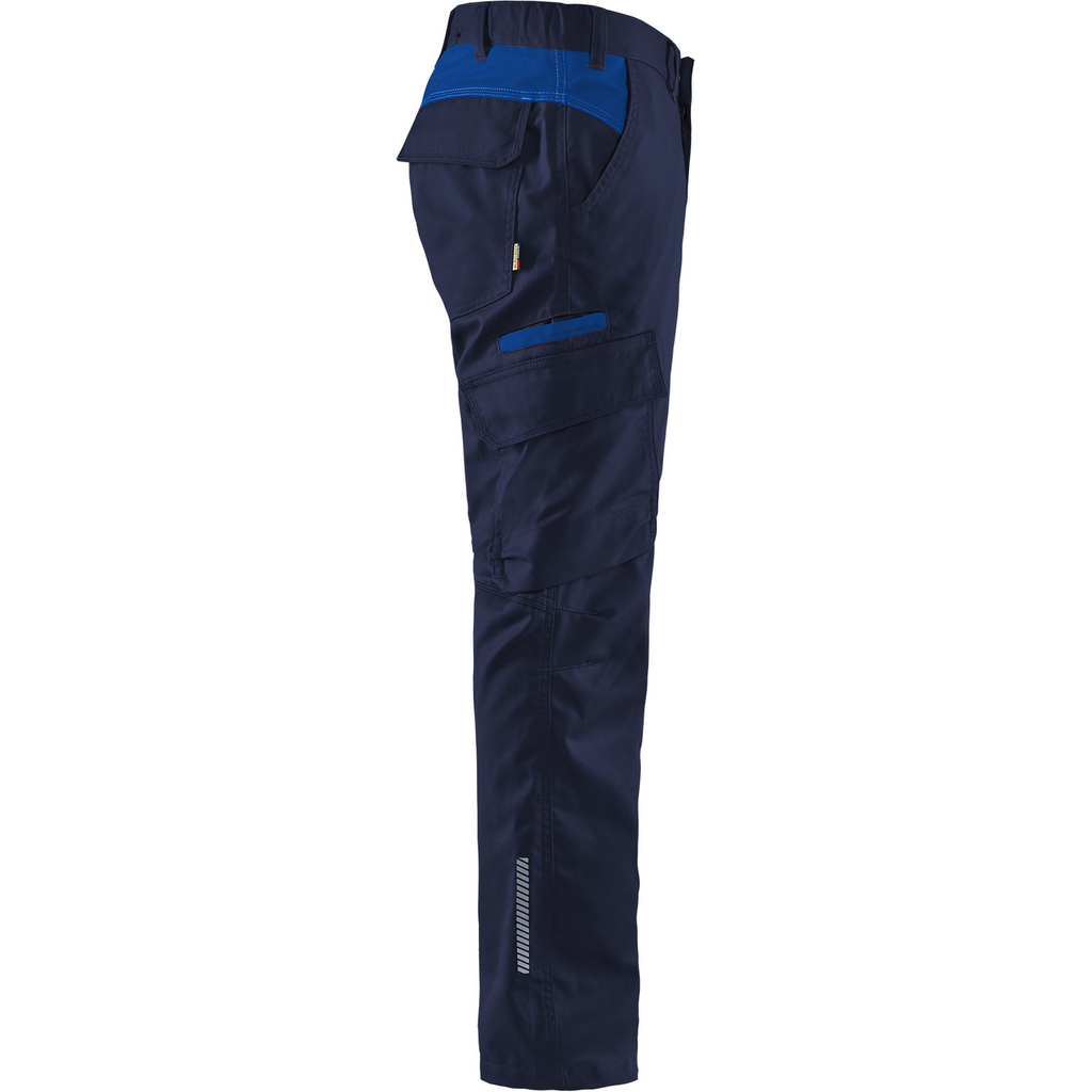 Blaklader Industry Stretch Work Trousers, Navy/Royal Blue (2)