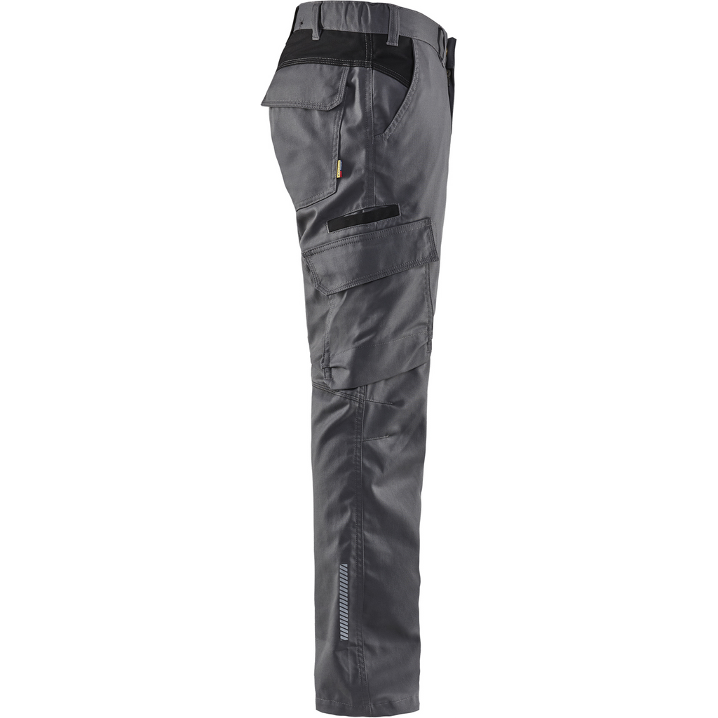 Blaklader Industry Stretch Work Trousers, Medium Grey/Black (2)