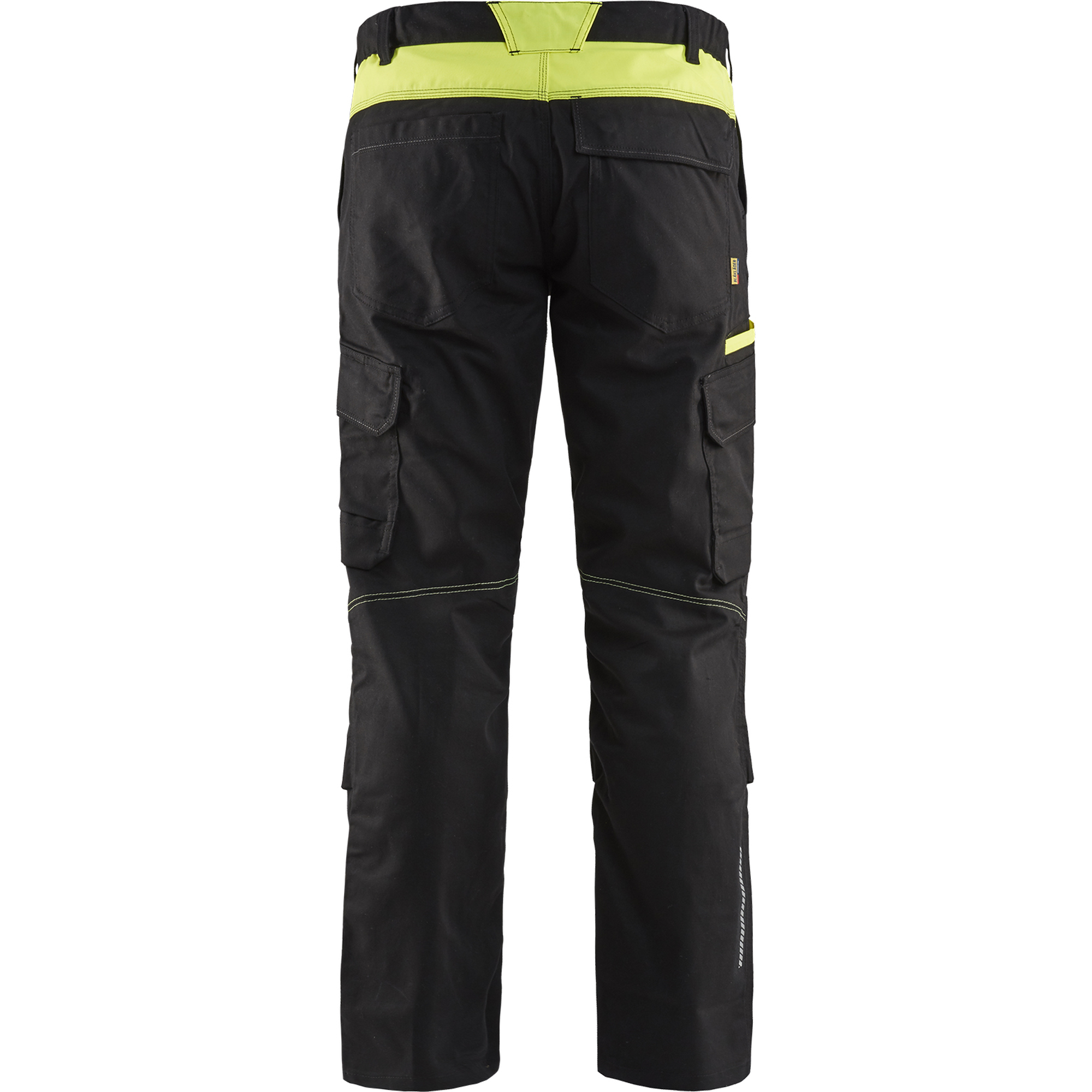 Blaklader Industry Stretch Work Trousers, Black/Yellow (4)