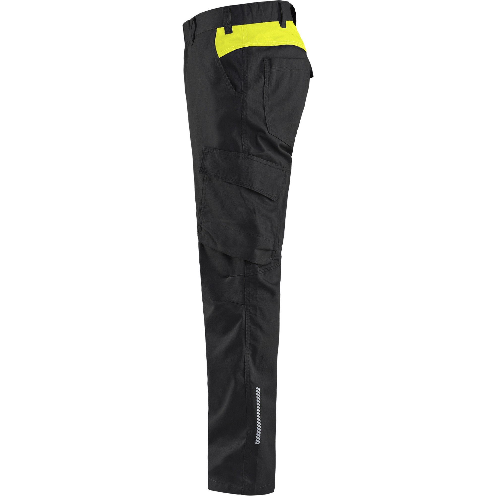 Blaklader Industry Stretch Work Trousers, Black/Yellow (3)