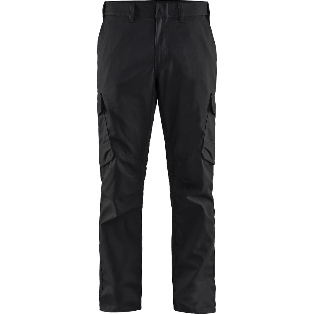 Blaklader Industry Stretch Work Trousers, Black/Red