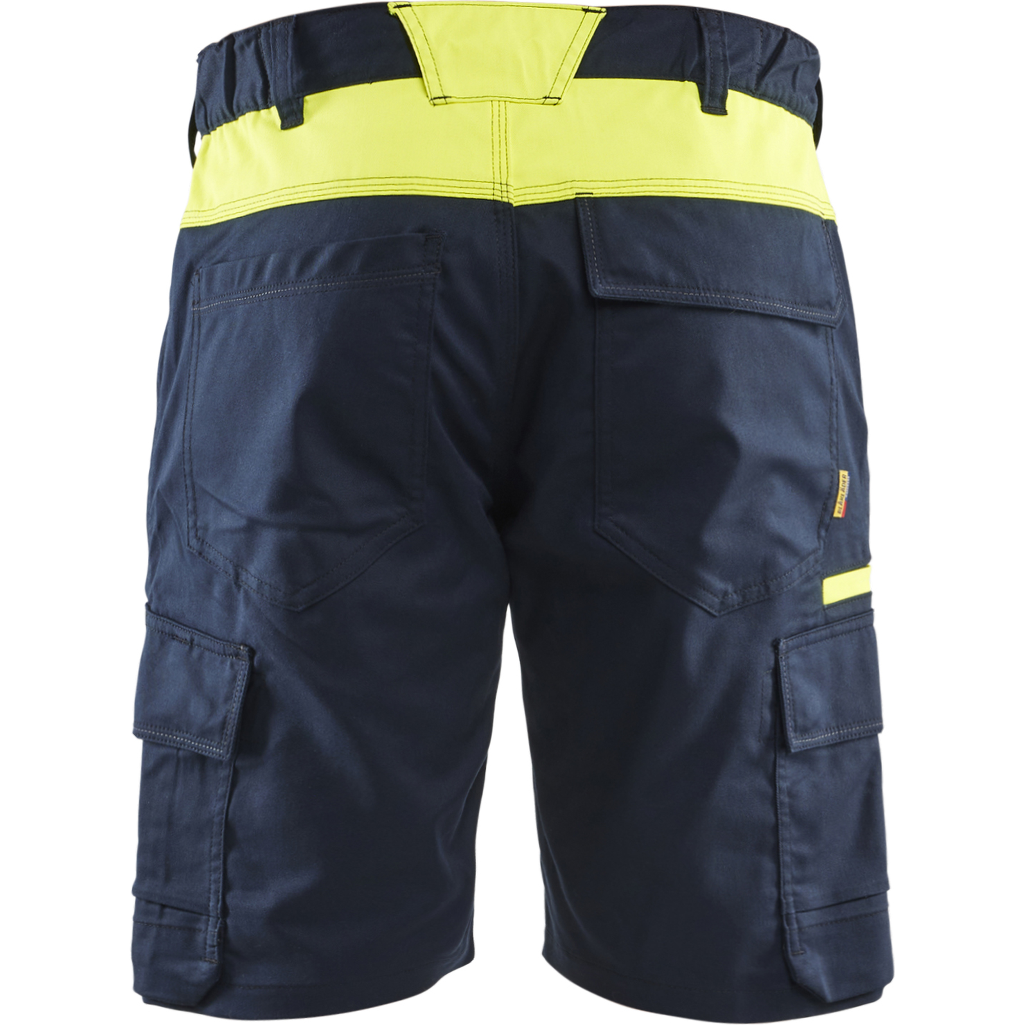 Blaklader Industry Stretch Shorts, Dark Navy/Yellow (4)