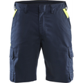 Blaklader Industry Stretch Shorts, Dark Navy/Yellow