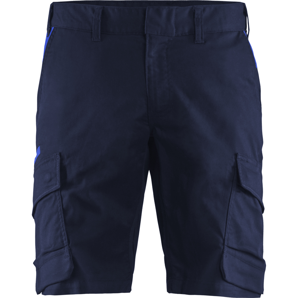 Blaklader Industry Stretch Shorts, Navy/Royal Blue