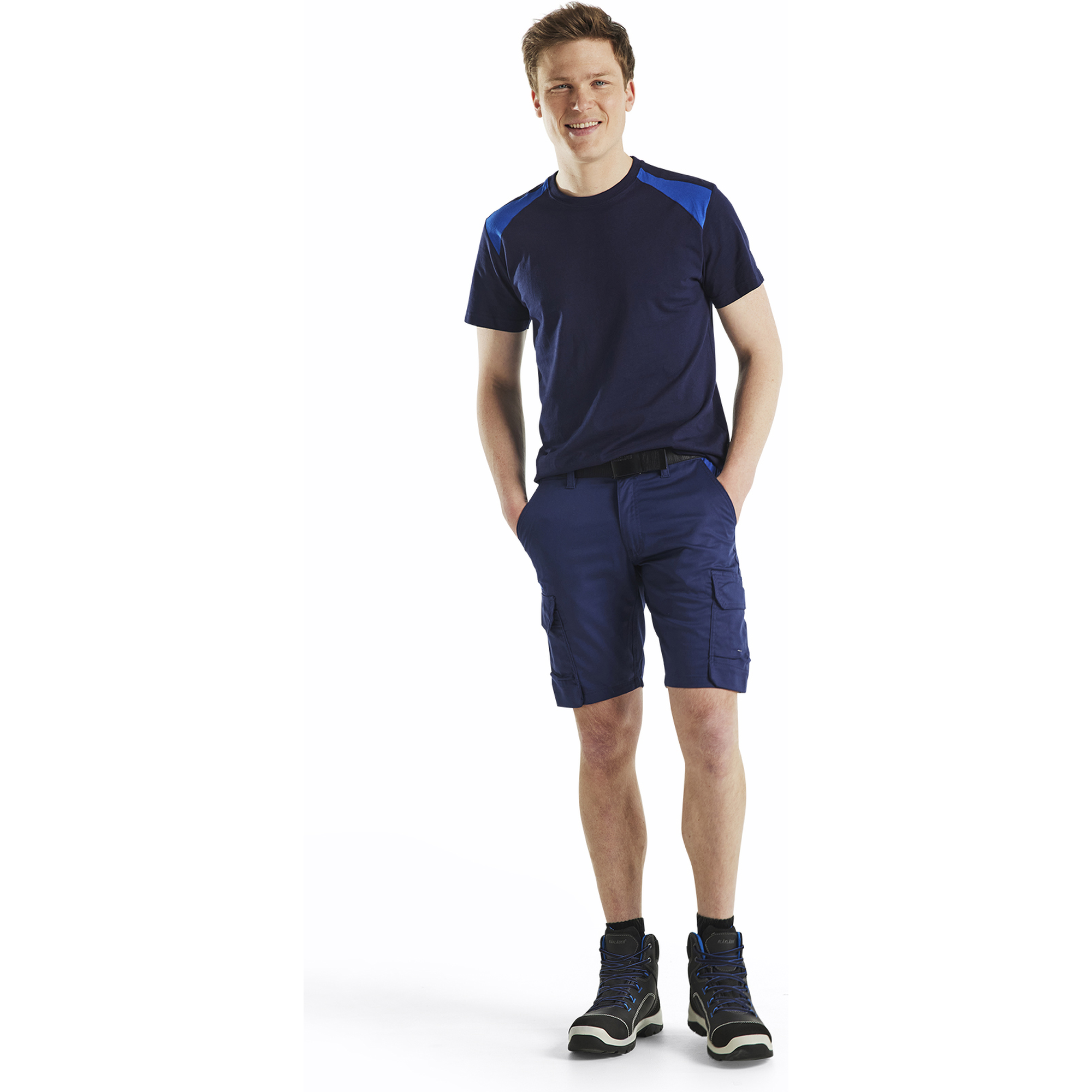 Blaklader Industry Stretch Shorts, Navy/Royal Blue (5)