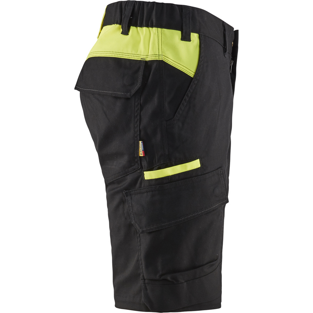 Blaklader Industry Stretch Shorts, Black/Yellow (2)