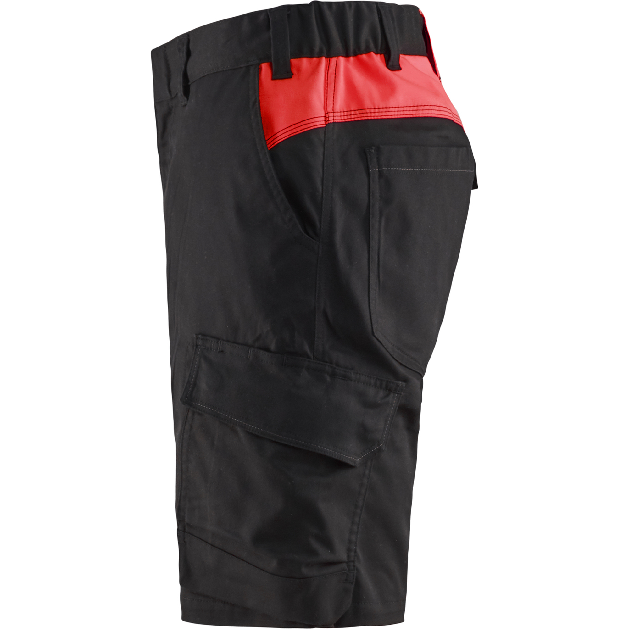 Blaklader Industry Stretch Shorts, Black/Red (3)