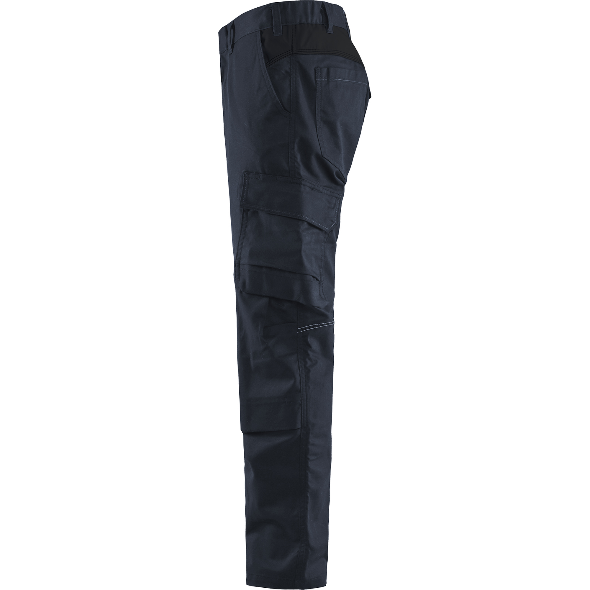 Blaklader Industry Stretch Work Trousers with Knee Pad Pockets, Dark Navy/Black (3)