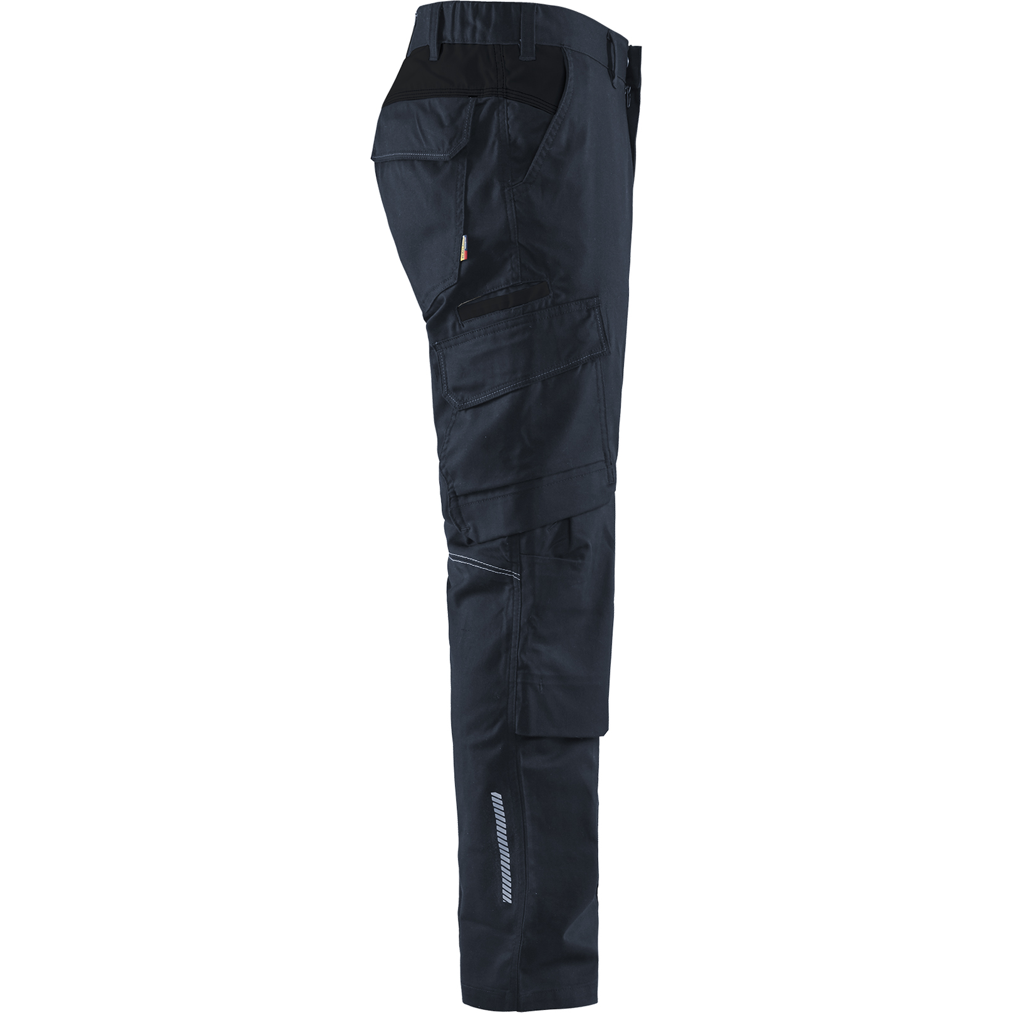 Blaklader Industry Stretch Work Trousers with Knee Pad Pockets, Dark Navy/Black (2)