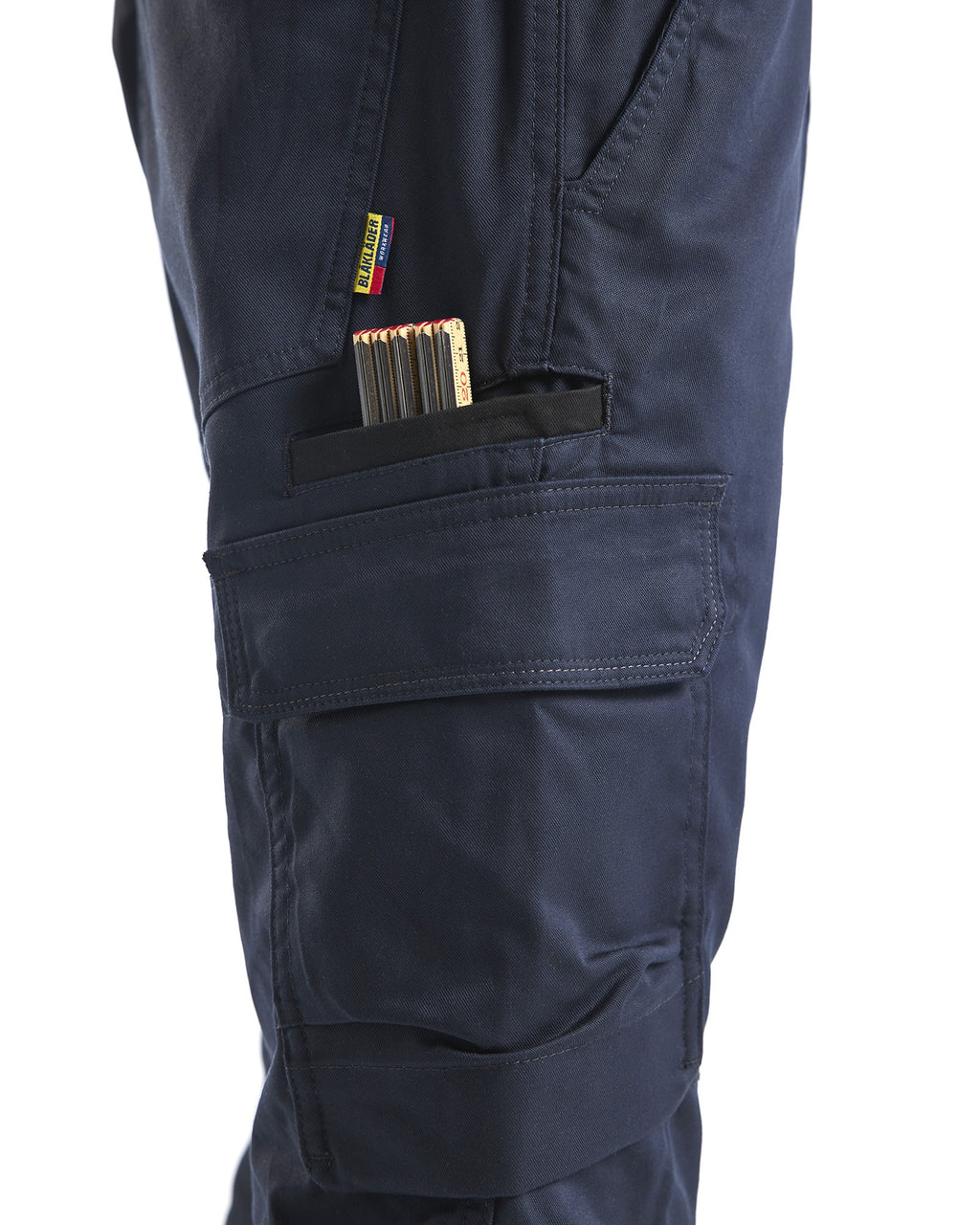 Blaklader Industry Stretch Work Trousers with Knee Pad Pockets, Dark Navy/Black (6)
