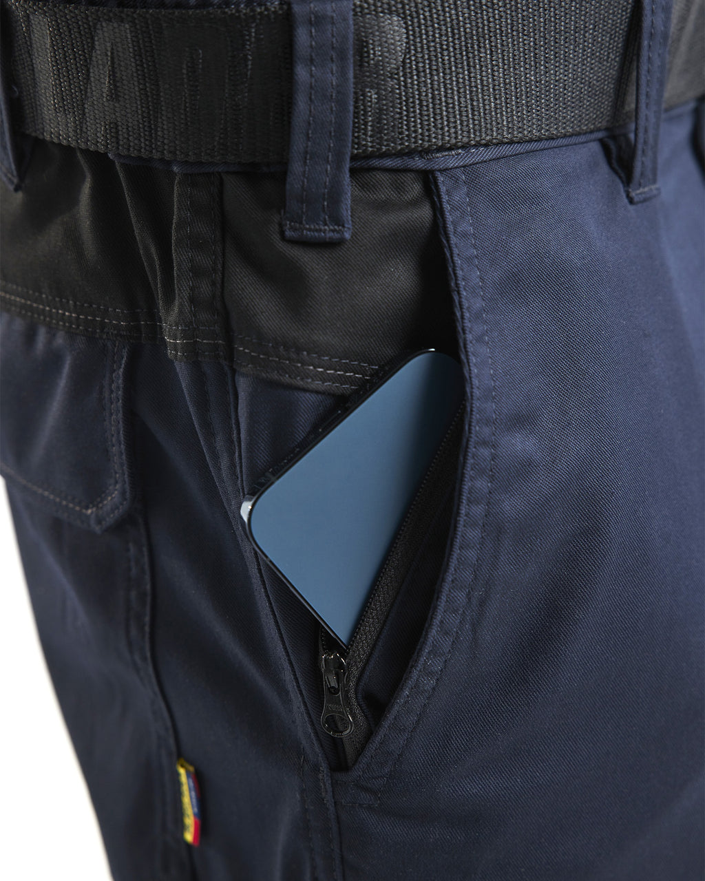 Blaklader Industry Stretch Work Trousers with Knee Pad Pockets, Dark Navy/Black (7)