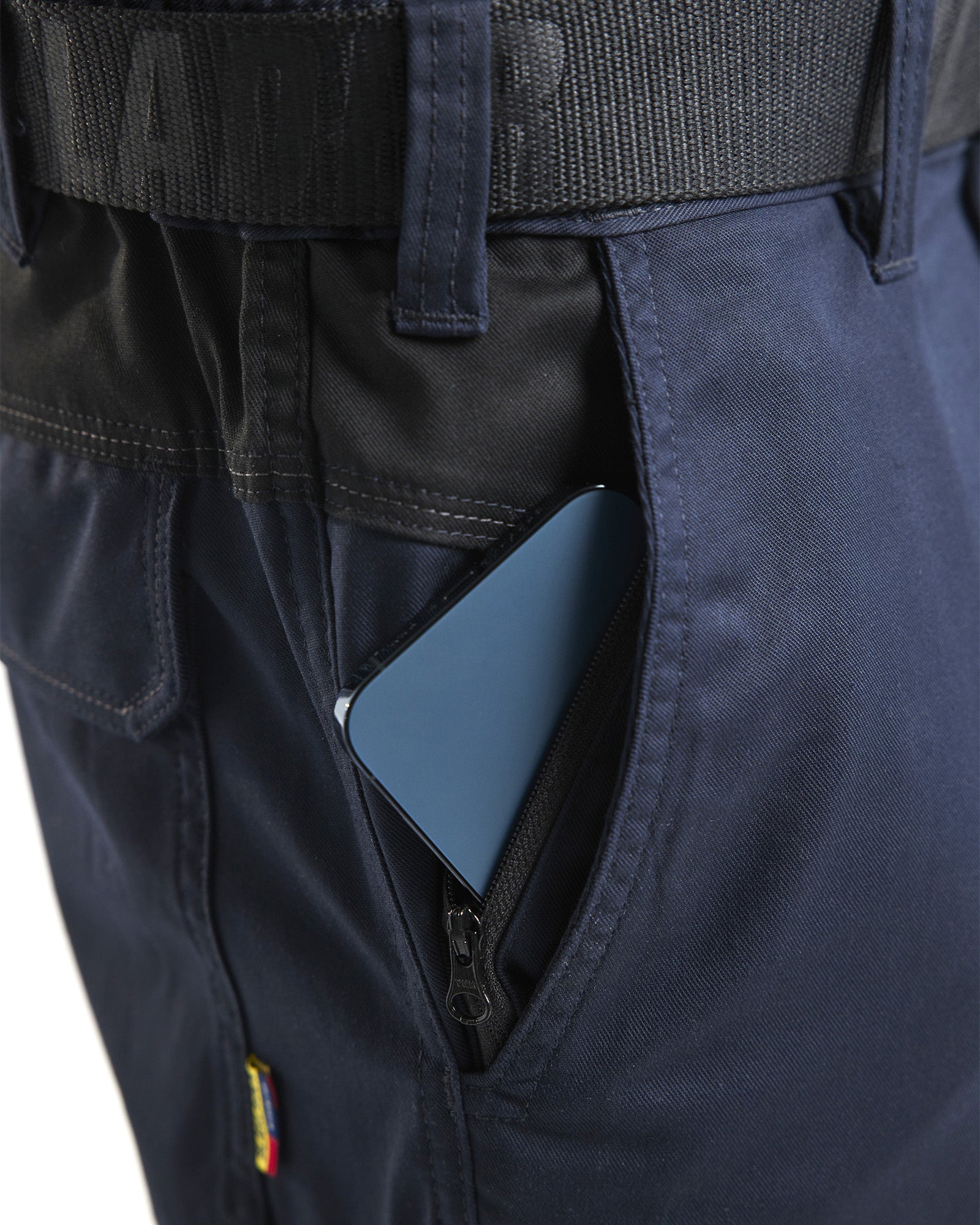 Blaklader Industry Stretch Work Trousers with Knee Pad Pockets, Dark Navy/Black (7)