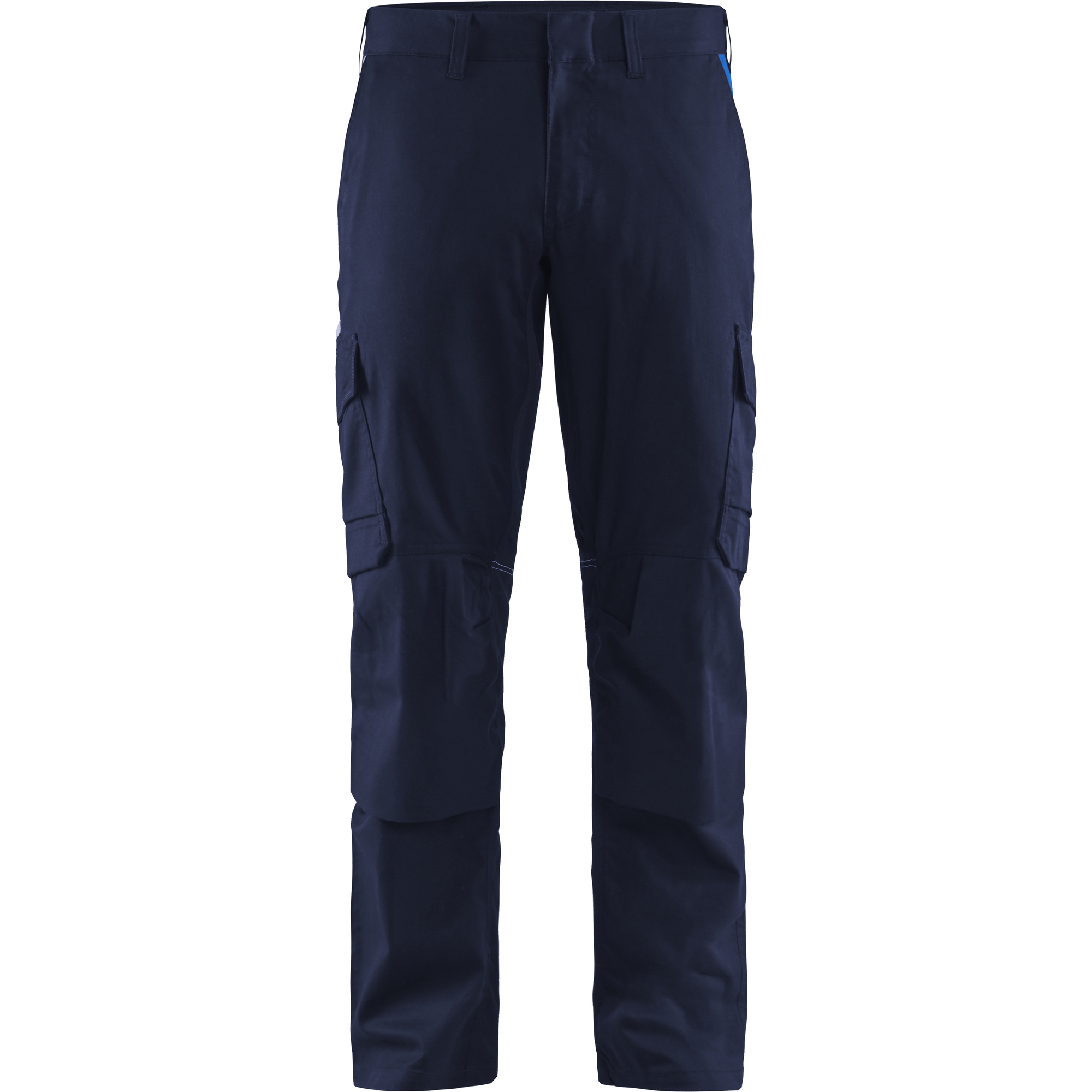 Blaklader Industry Stretch Work Trousers with Knee Pad Pockets, Navy Blue/Royal Blue