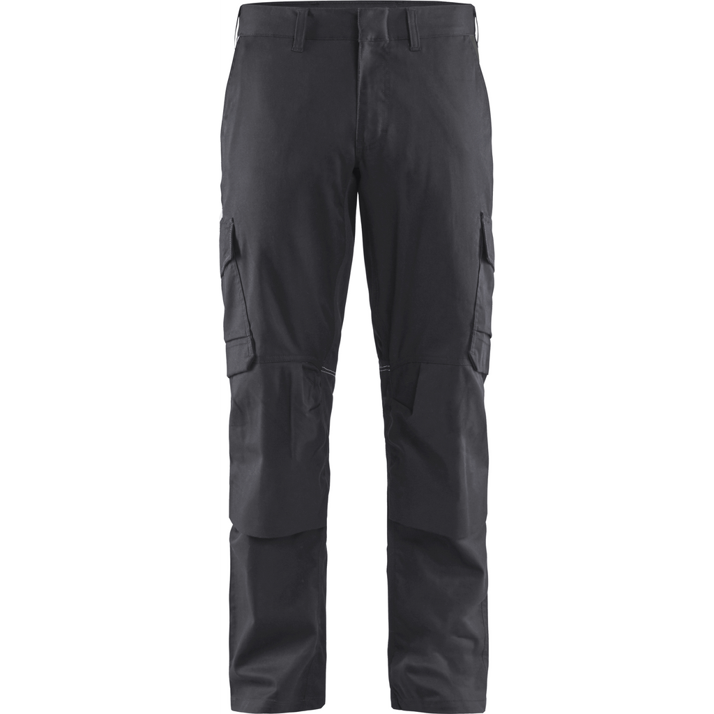 Blaklader Industry Stretch Work Trousers with Knee Pad Pockets, Medium Grey/Black