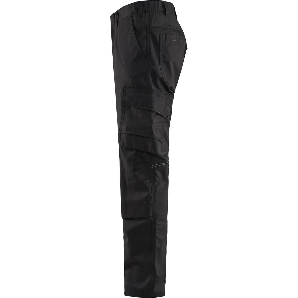 Blaklader Industry Stretch Work Trousers with Knee Pad Pockets, Black (3)