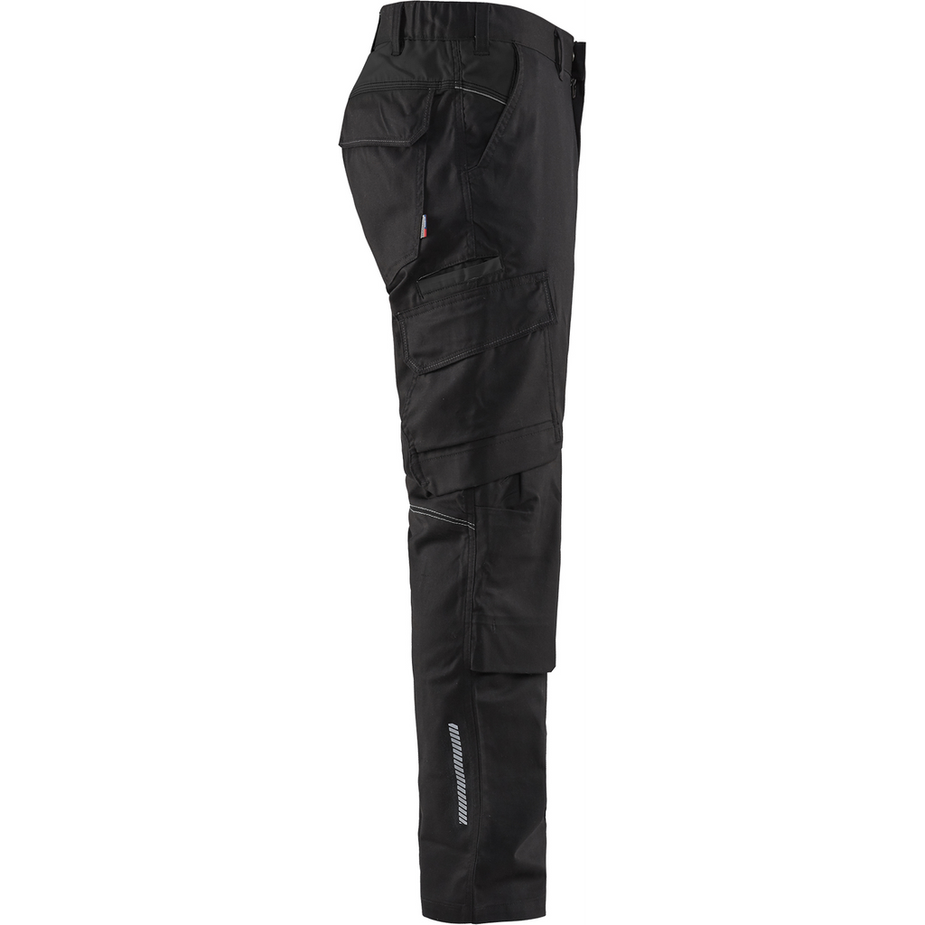 Blaklader Industry Stretch Work Trousers with Knee Pad Pockets, Black (2)