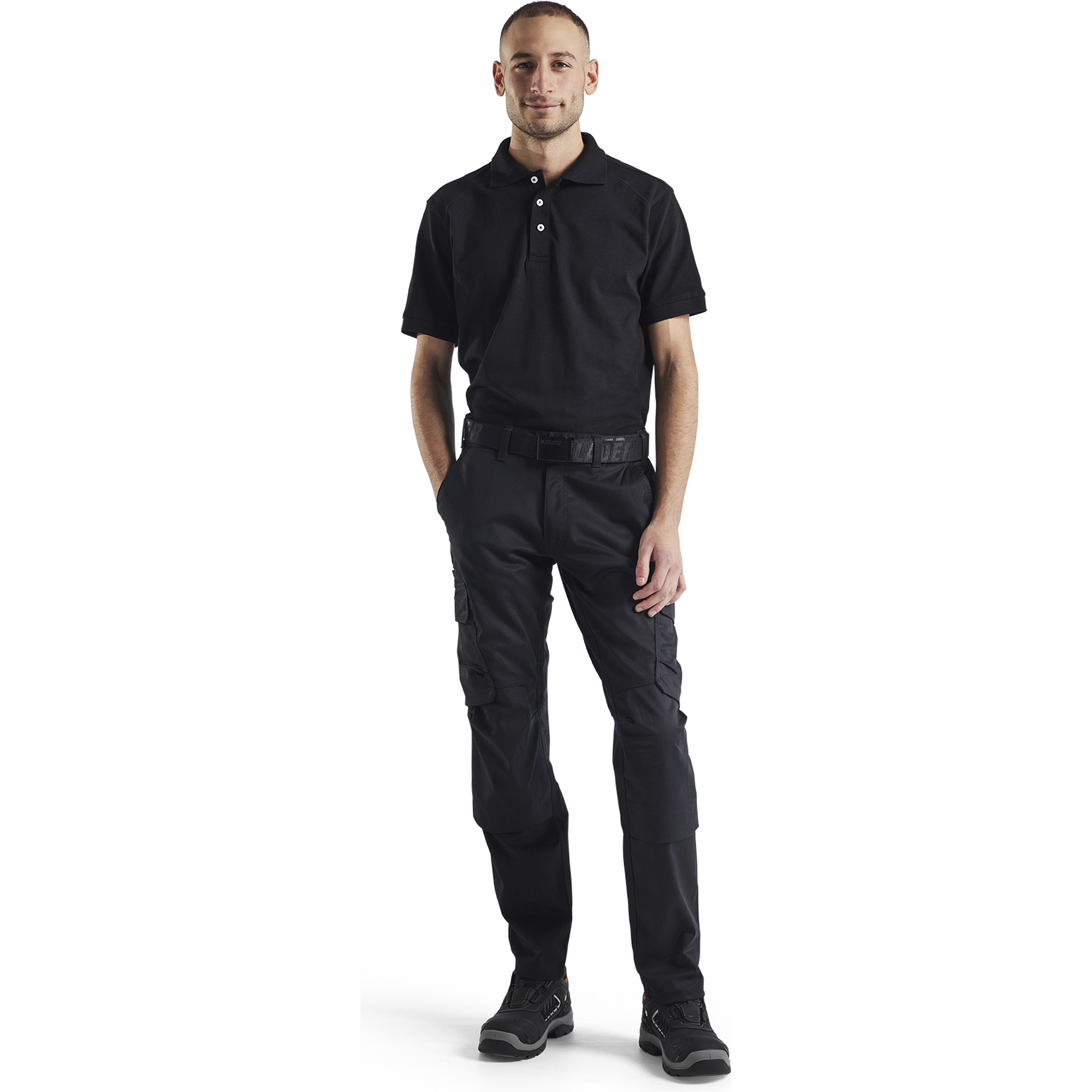 Blaklader Industry Stretch Work Trousers with Knee Pad Pockets, Black (5)