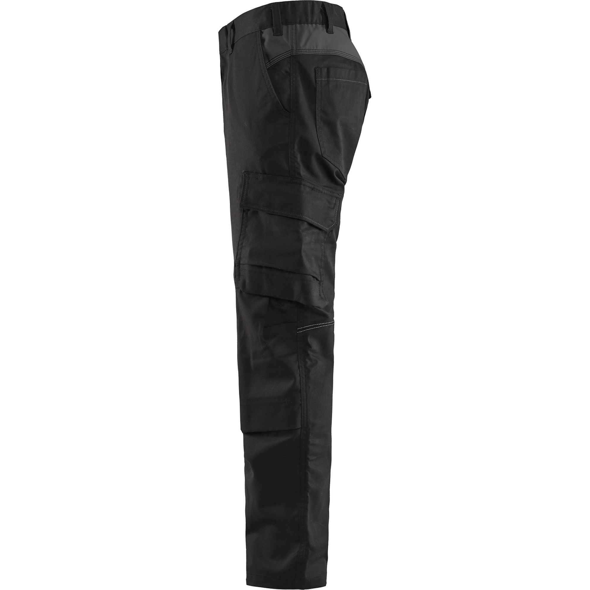 Blaklader Industry Stretch Work Trousers with Knee Pad Pockets, Black/Dark Grey (3)