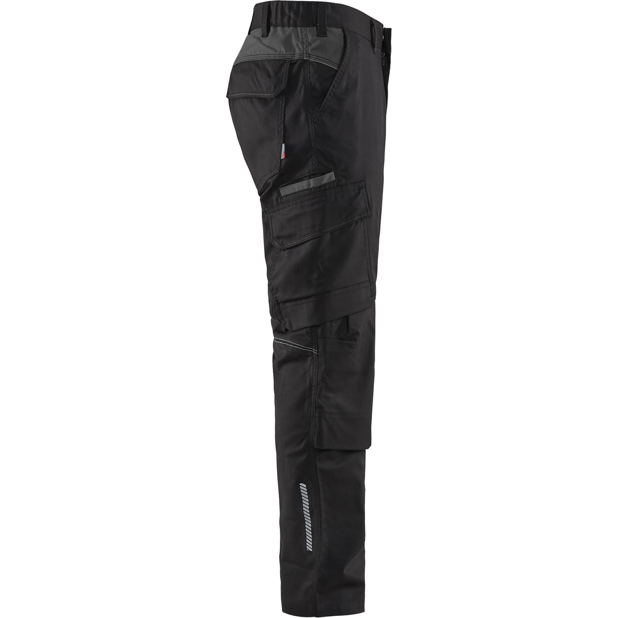 Blaklader Industry Stretch Work Trousers with Knee Pad Pockets, Black/Dark Grey (2)
