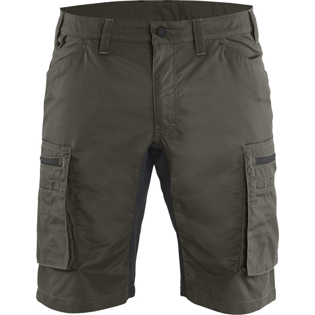 Blaklader Stretch Shorts, Dark Olive Green/Black
