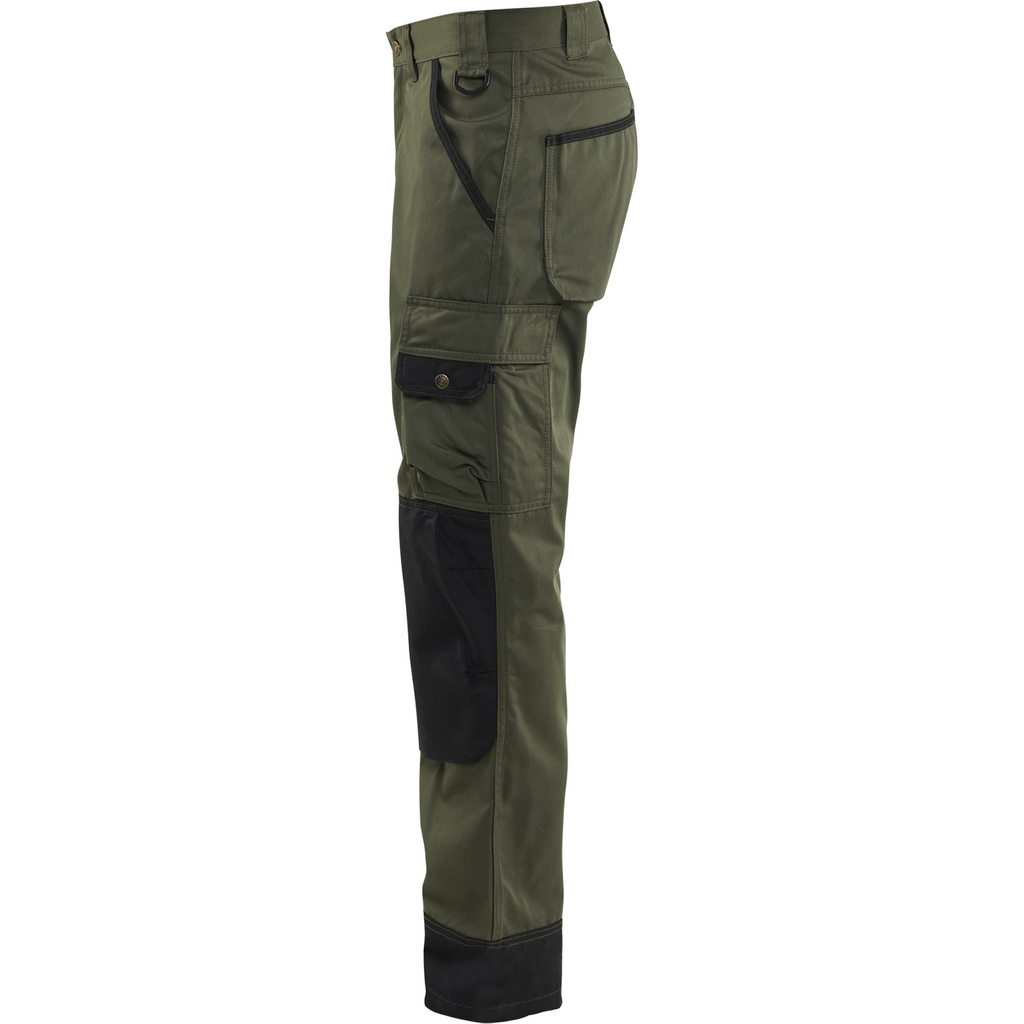 Blaklader Garden Work Trousers, Army Green/Black (3)