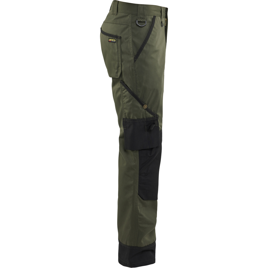 Blaklader Garden Work Trousers, Army Green/Black (2)