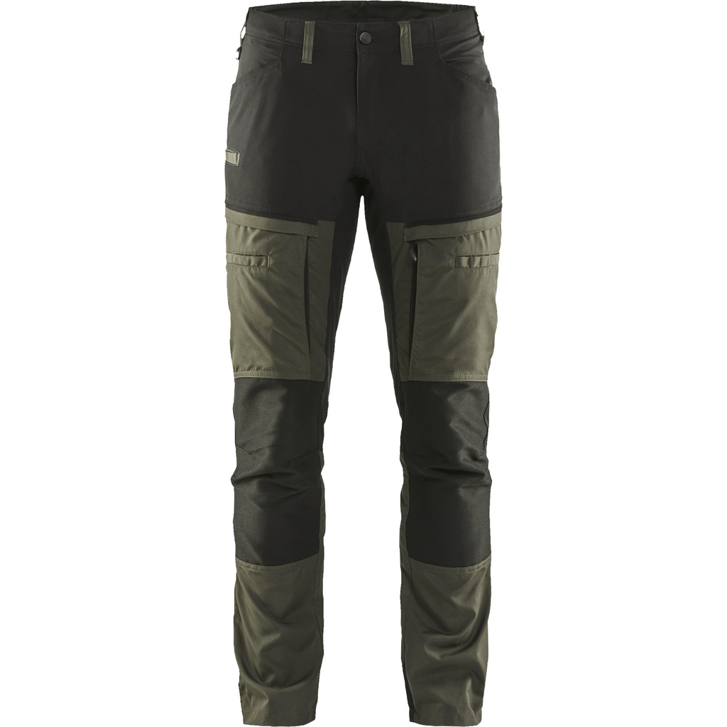 Blaklader Stretch Work Trousers, Dark Olive Green/Black