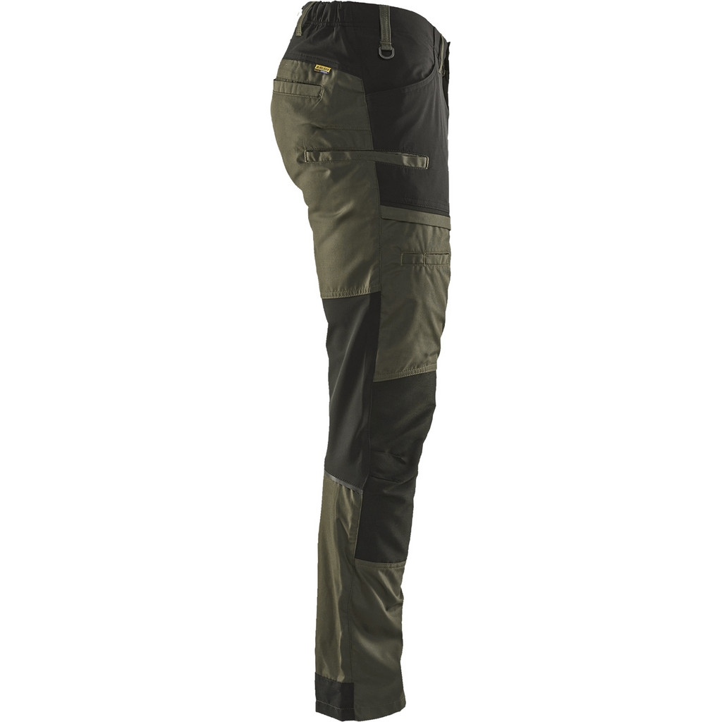 Blaklader Stretch Work Trousers, Dark Olive Green/Black (2)
