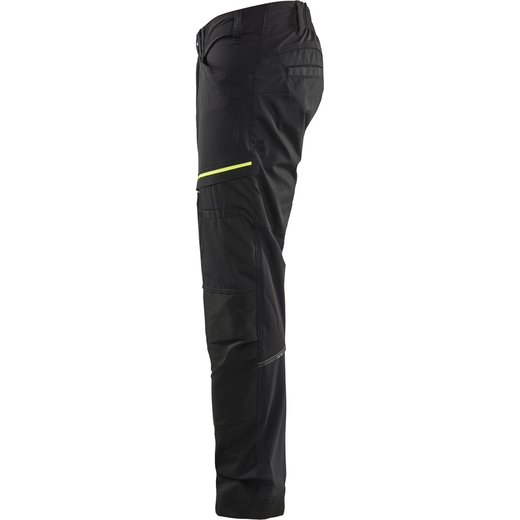 Blaklader Stretch Work Trousers, Black/Yellow (3)