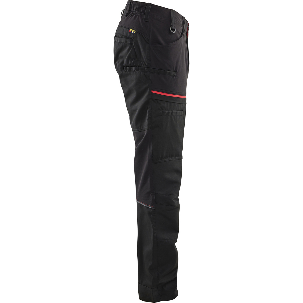 Blaklader Stretch Work Trousers, Black/Red (2)
