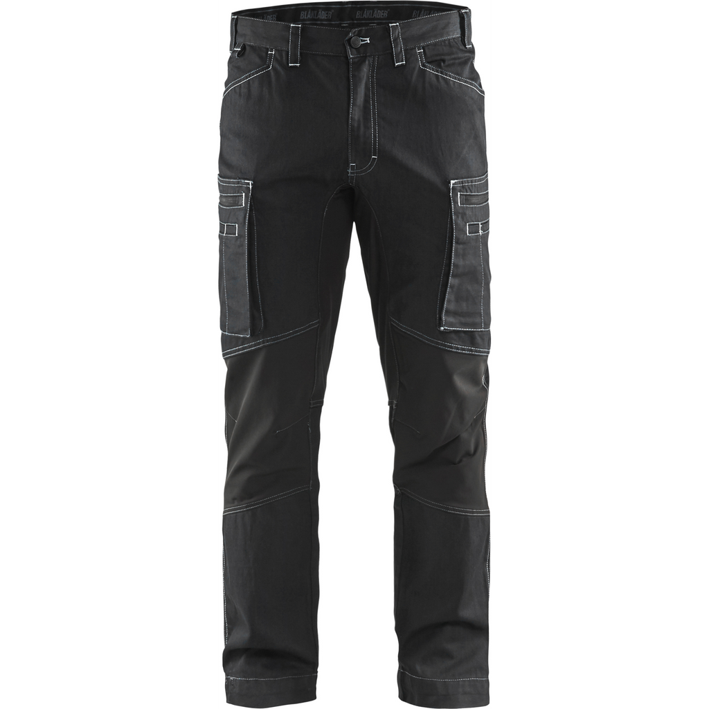 Blaklader Denim Stretch Work Trousers, Black