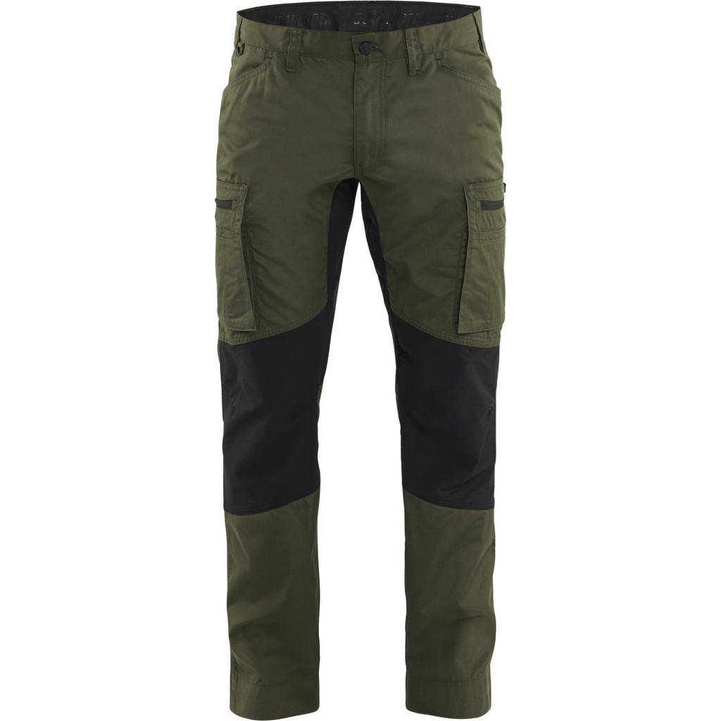 Blaklader Stretch Work Trousers, Forest Green/Black