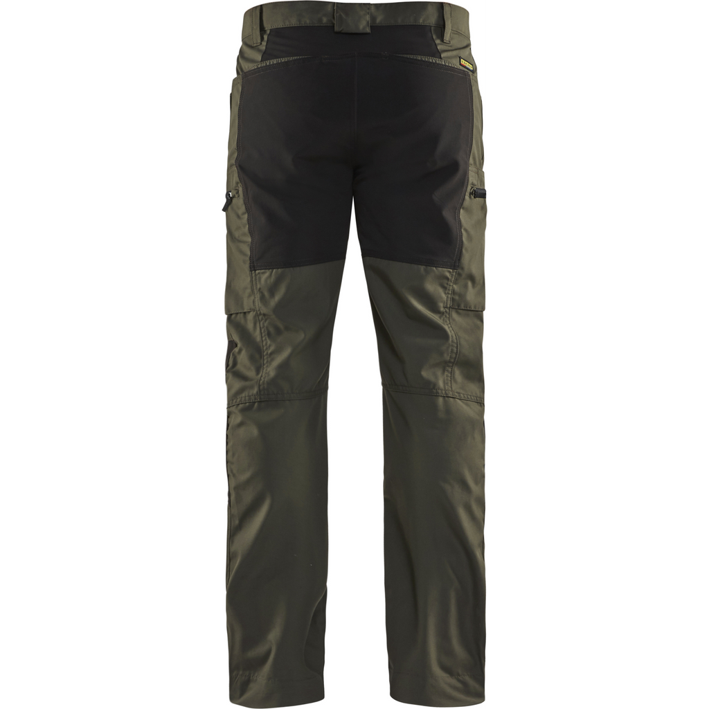 Blaklader Stretch Work Trousers, Dark Olive Green/Black (4)