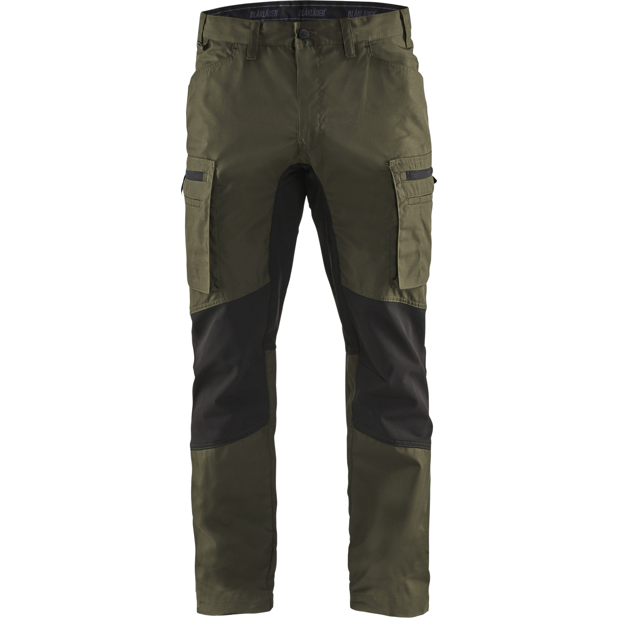 Blaklader Stretch Work Trousers, Dark Olive Green/Black
