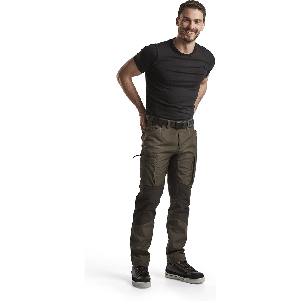 Blaklader Stretch Work Trousers, Dark Olive Green/Black (5)