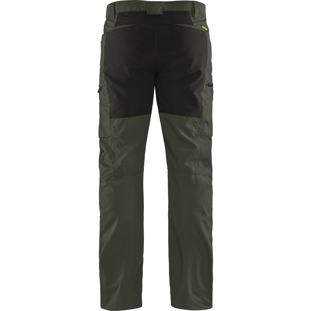 Blaklader Stretch Work Trousers, Army Green/Black (4)