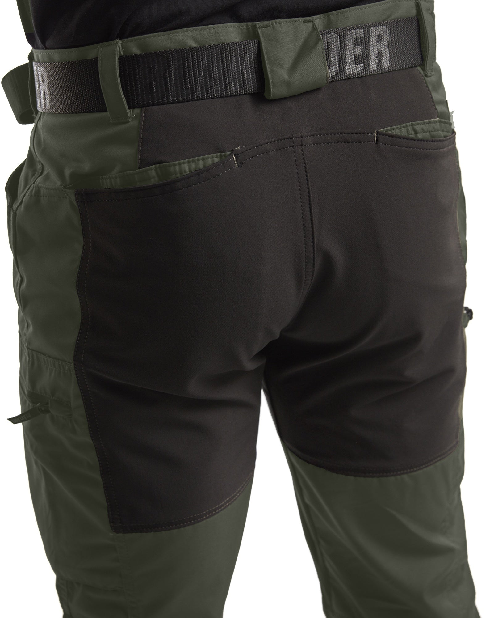 Blaklader Stretch Work Trousers, Army Green/Black (7)