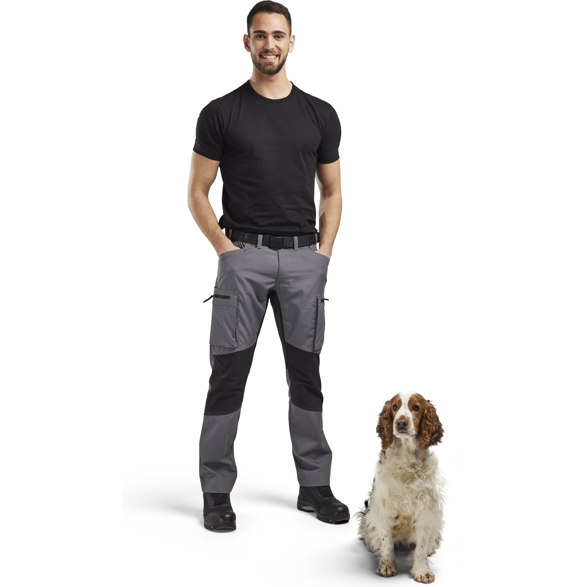 Blaklader Stretch Work Trousers, Mid Grey/Black (5)