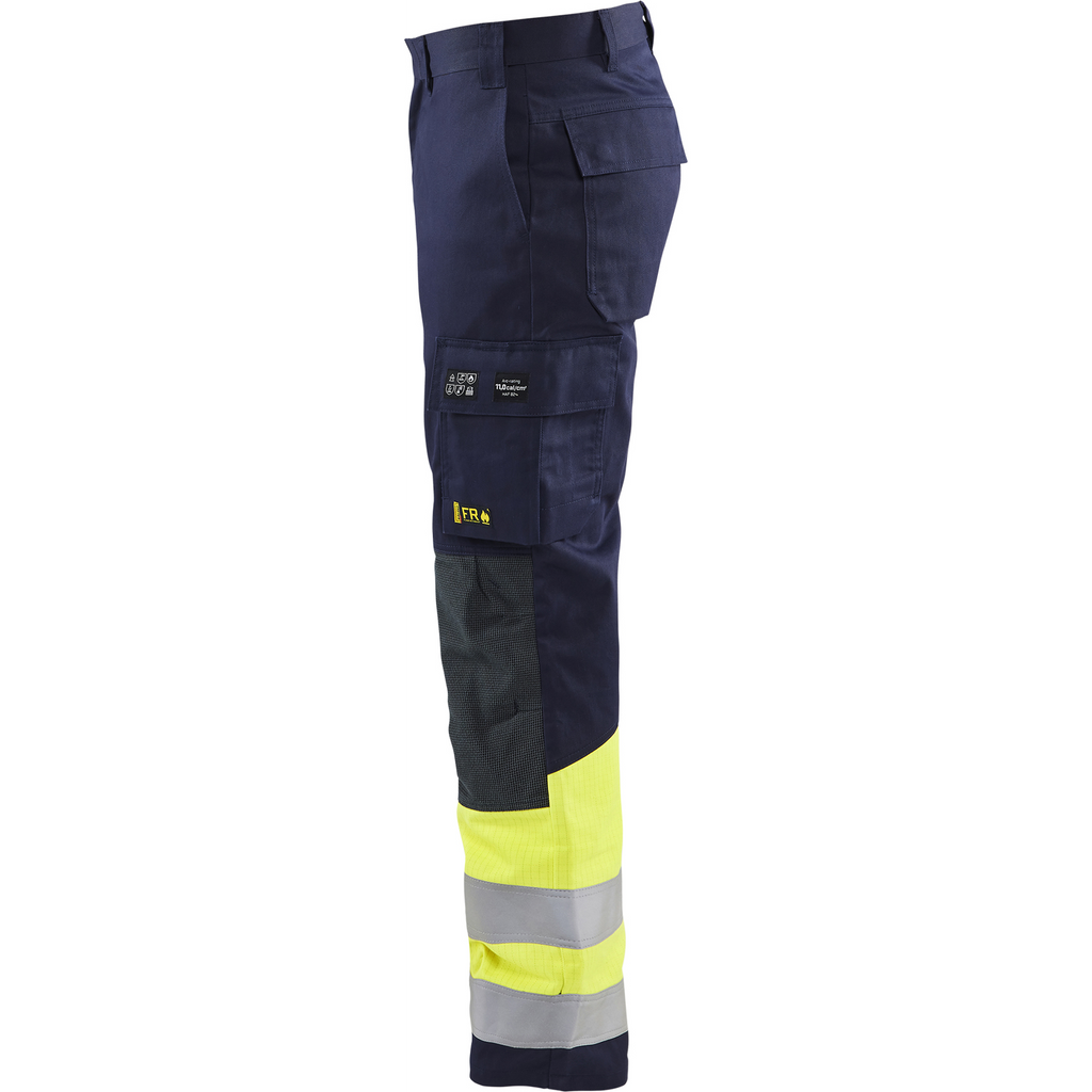 Blaklader Multi-Norm Work Trousers, Navy/ Yellow (3)