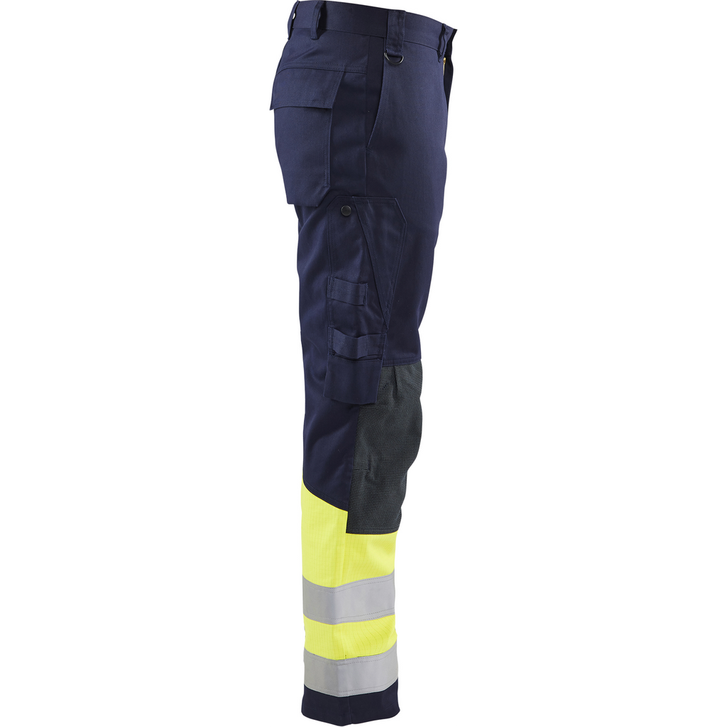 Blaklader Multi-Norm Work Trousers, Navy/ Yellow (2)