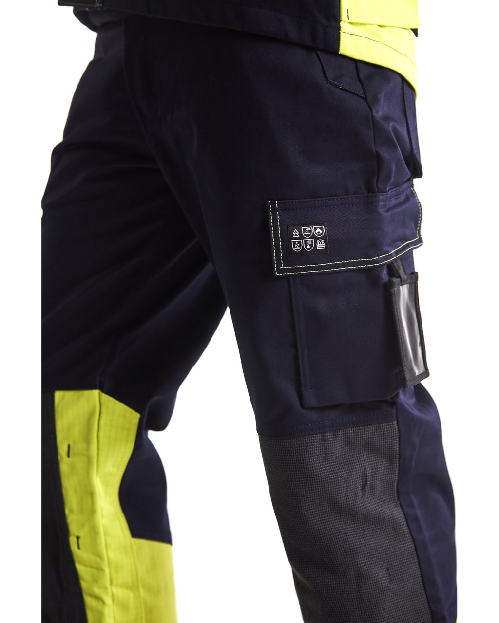 Blaklader Multi-Norm Work Trousers, Navy/ Yellow (6)