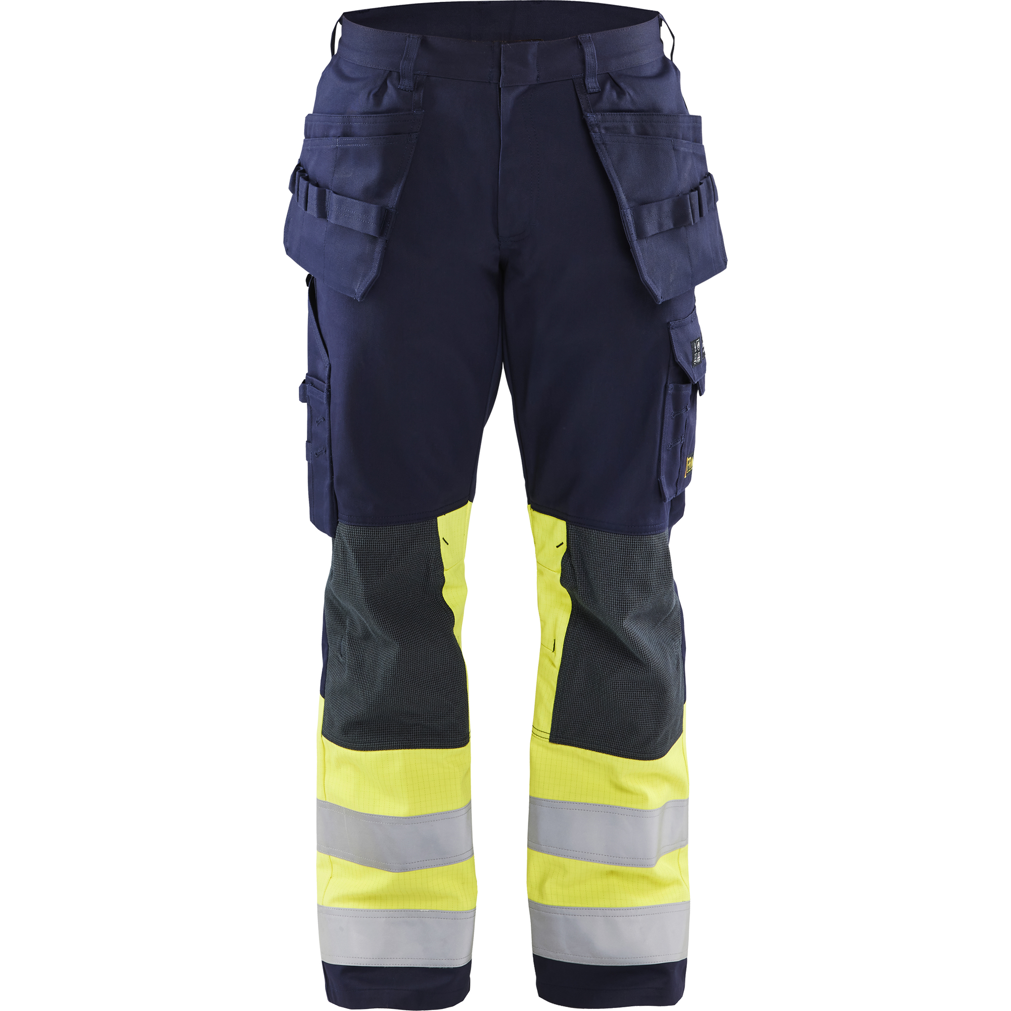 Blaklader Multi-Norm Craftsman Work Trousers, Navy Blue/ Yellow