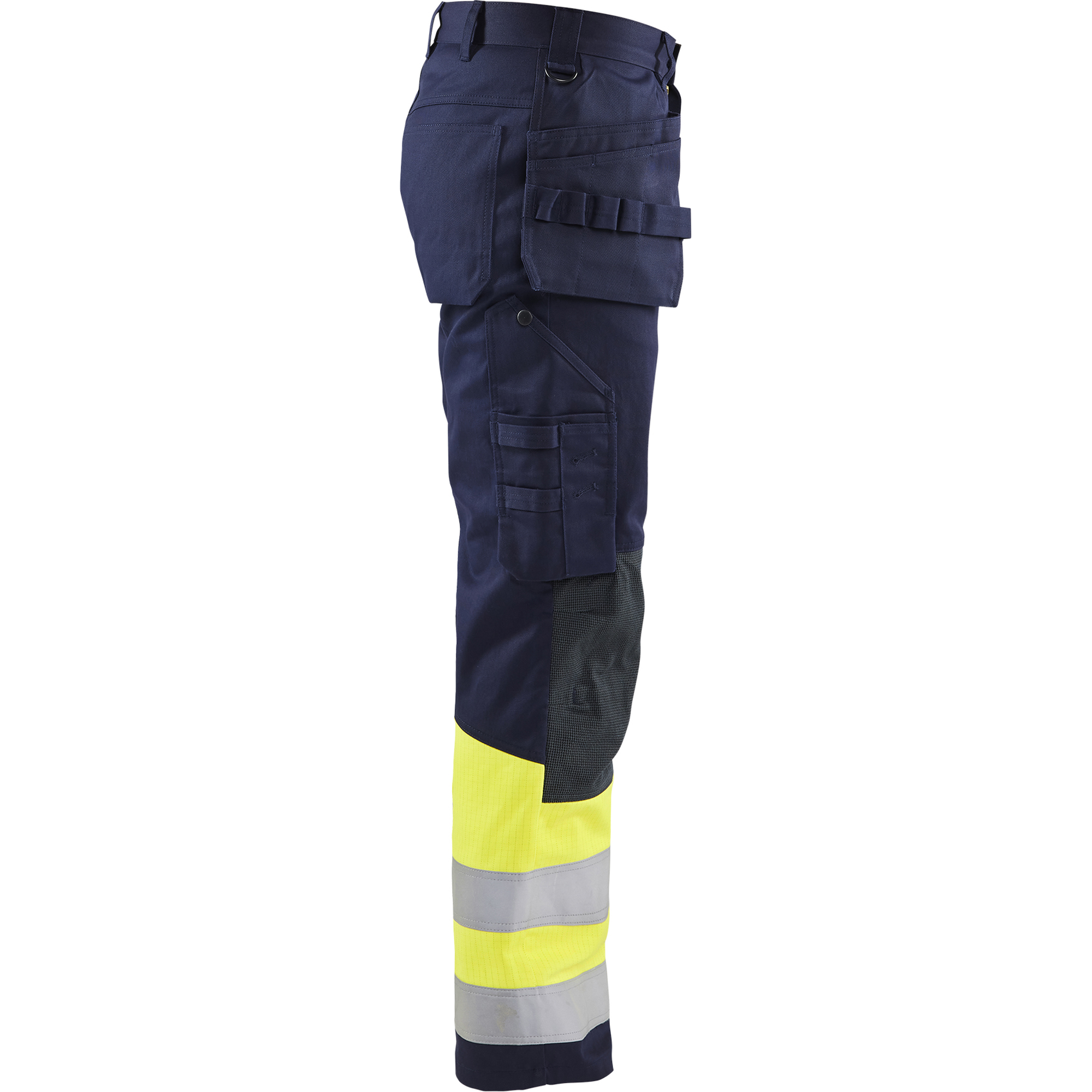 Blaklader Multi-Norm Craftsman Work Trousers, Navy Blue/ Yellow (2)