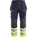 Blaklader Multinorm Stretch Work Trousers, Navy Blue/ Yellow