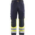 Blaklader Multi-Norm Work Trousers, Navy/ Yellow