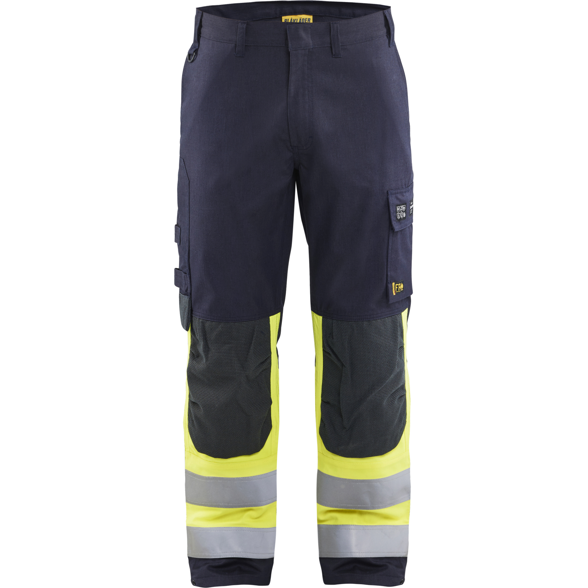 Blaklader Multi-Norm Work Trousers, Navy/ Yellow