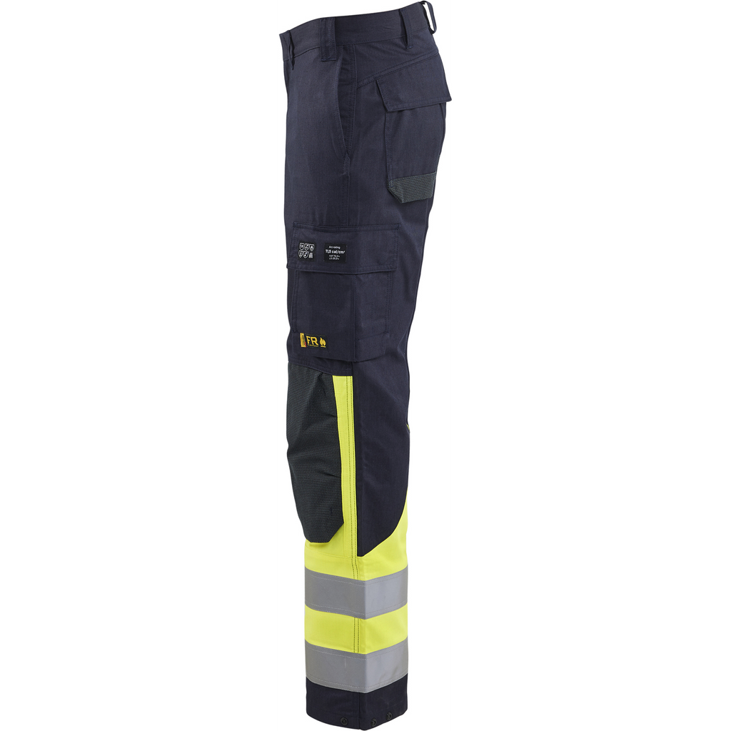 Blaklader Multi-Norm Work Trousers, Navy/ Yellow (3)