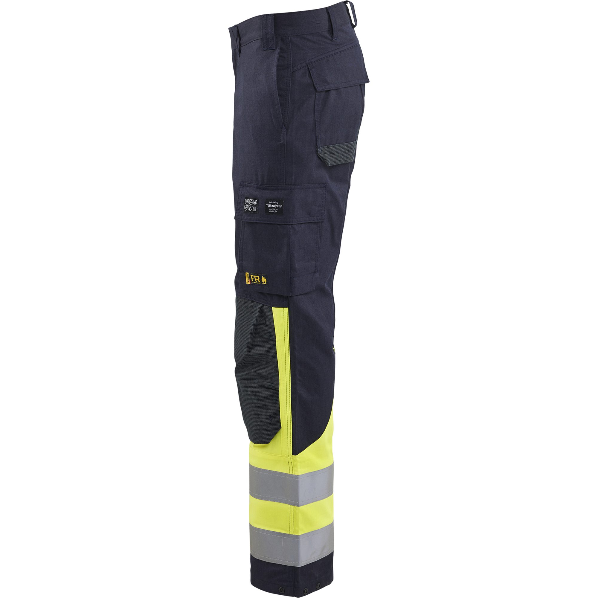 Blaklader Multi-Norm Work Trousers, Navy/ Yellow (3)